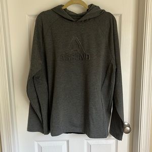 Ascend mens hoodie grey - large